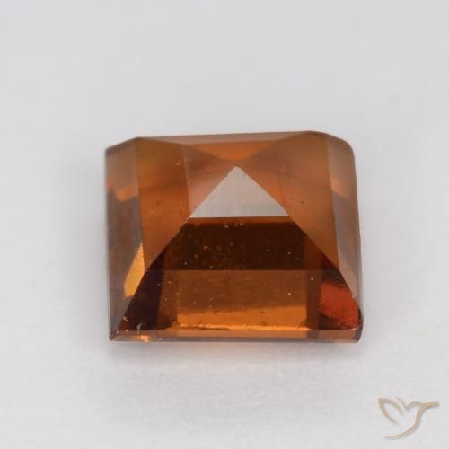 Granato hessonite Arancione scuro naturale da 1.41 ct, Quadrato, VS
