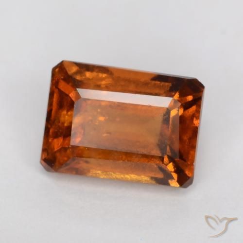 Granato hessonite Arancione Ambra naturale da 1.29 ct, Ottagonale / Taglio smeraldo, VS-SI