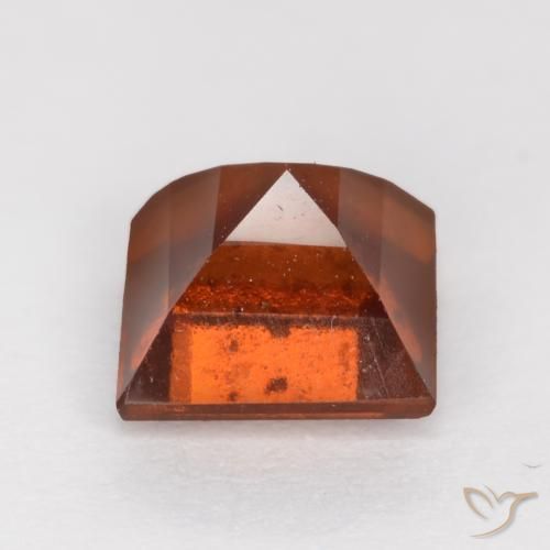 Granato hessonite Arancione scuro naturale da 1.36 ct, Quadrato, VS