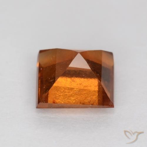 Granato hessonite Arancio medio-scuro naturale da 0.91 ct, Quadrato, VS