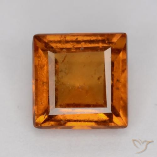 1.26ct Naturale Arancio medio-scuro Granato hessonite, Quadrato, SI