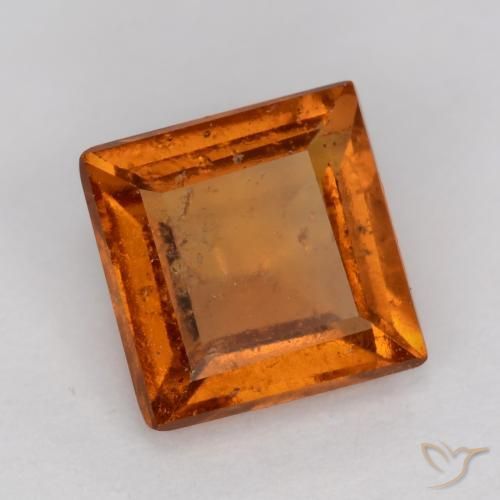 Granato hessonite Arancio medio-scuro naturale da 1.26 ct, Quadrato, SI