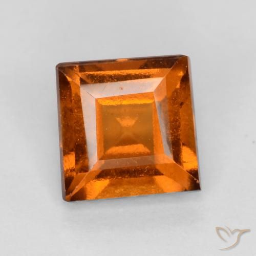 1.12ct Naturale Arancio medio-scuro Granato hessonite, Quadrato, VS