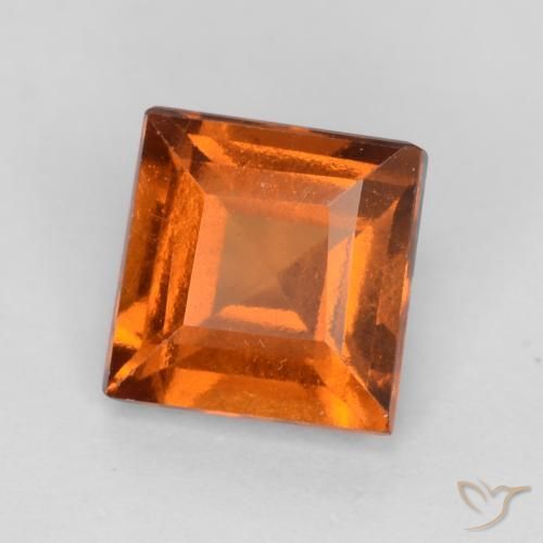 Granato hessonite Arancio medio-scuro naturale da 1.12 ct, Quadrato, VS
