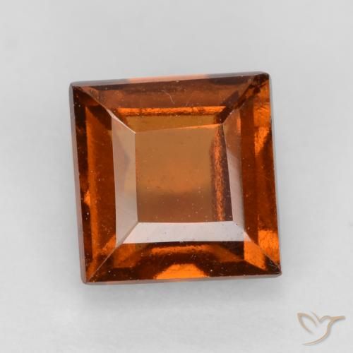 1.32ct Naturale Arancione scuro Granato hessonite, Quadrato, VS