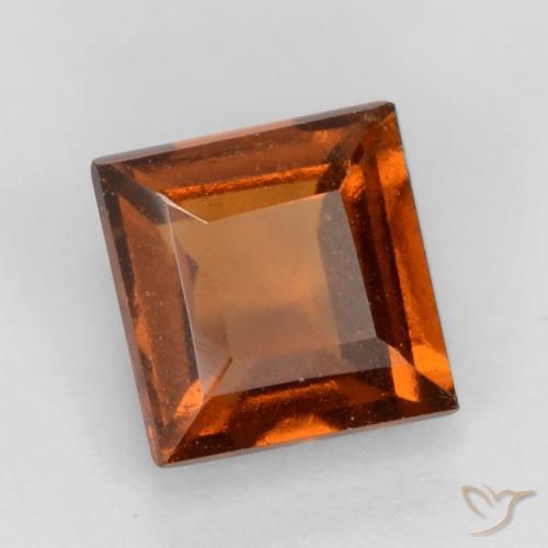 Granato hessonite Arancione scuro naturale da 1.32 ct, Quadrato, VS