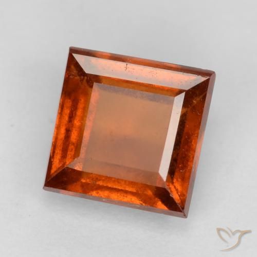 Granato hessonite Arancione Ambra naturale da 1.41 ct, Quadrato, VS-SI