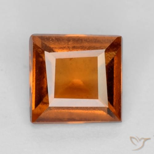 1.19ct Naturale Arancio medio-scuro Granato hessonite, Quadrato, VS
