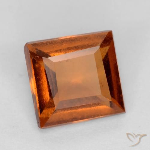 Granato hessonite Arancio medio-scuro naturale da 1.19 ct, Quadrato, VS