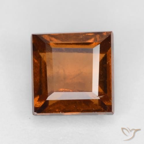 1.50ct Naturale Arancione Ambra Granato hessonite, Quadrato, VS