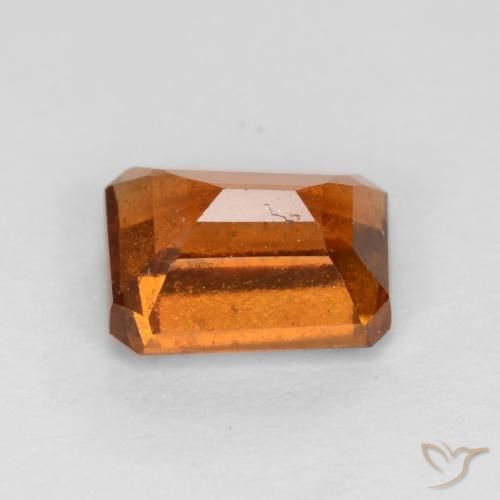 Granato hessonite Arancio medio-scuro naturale da 1.28 ct, Ottagonale / Taglio smeraldo, VS-SI