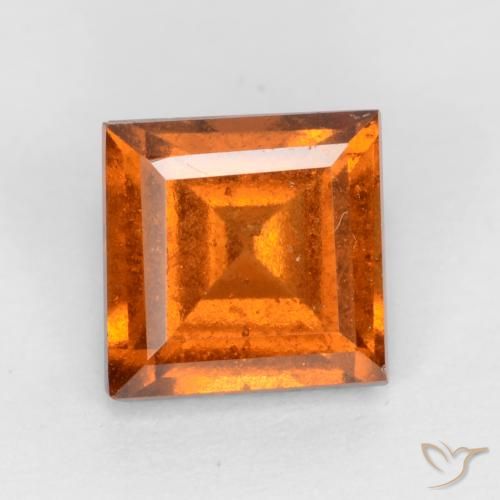 1.17ct Naturale Arancio medio-scuro Granato hessonite, Quadrato, VS-SI