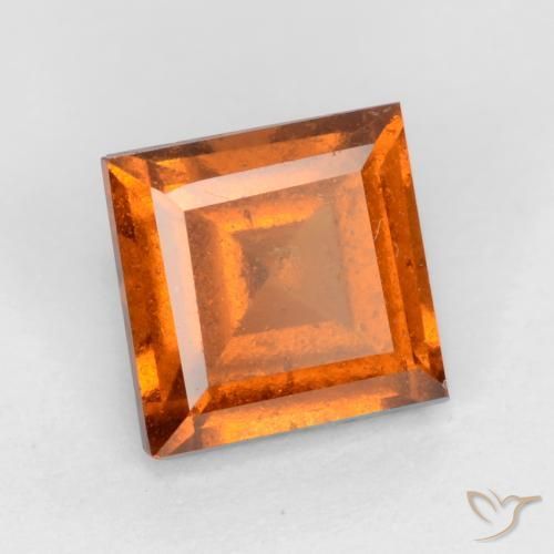 Granato hessonite Arancio medio-scuro naturale da 1.17 ct, Quadrato, VS-SI