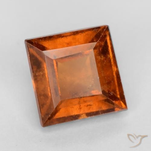 Granato hessonite Arancione scuro naturale da 1.42 ct, Quadrato, VS-SI