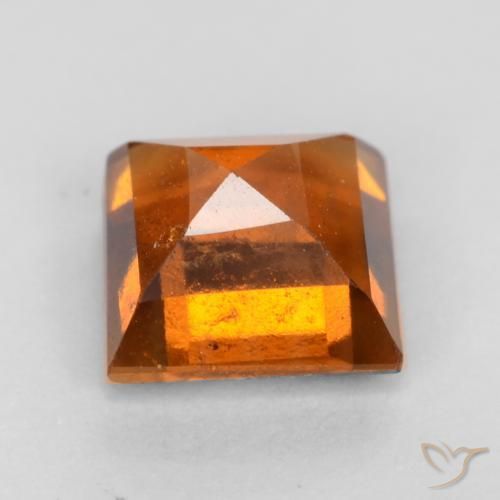 Granato hessonite Arancione scuro naturale da 1.42 ct, Quadrato, VS-SI