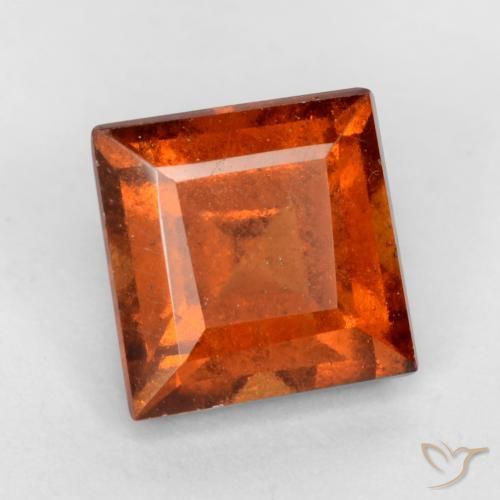 Granato hessonite Arancione scuro naturale da 1.42 ct, Quadrato, VS-SI