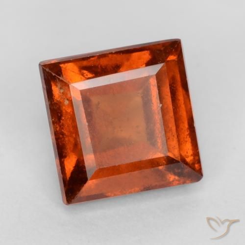 Granato hessonite Arancione scuro naturale da 1.44 ct, Quadrato, VS-SI