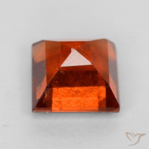 Granato hessonite Arancione scuro naturale da 1.44 ct, Quadrato, VS-SI