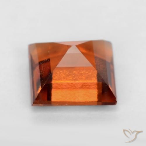Granato hessonite Arancione scuro naturale da 1.23 ct, Quadrato, VS