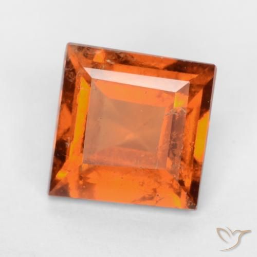Granato hessonite Arancio medio-scuro naturale da 1.19 ct, Quadrato, VS-SI