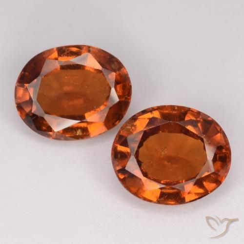 3.35ctw Naturale Arancione rossastra Granato hessonite, Ovale, VS-SI