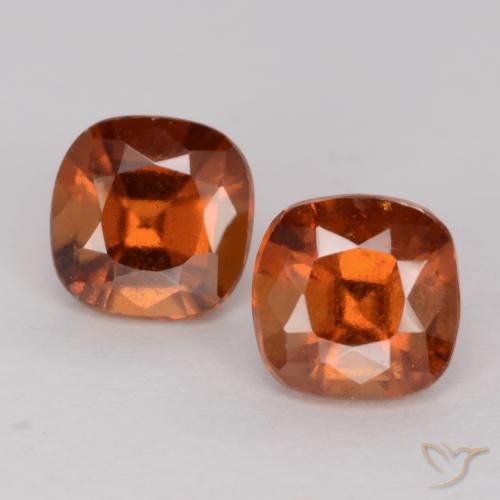 2.65ctw Naturale Arancio medio-scuro Granato hessonite, Cuscino, VS