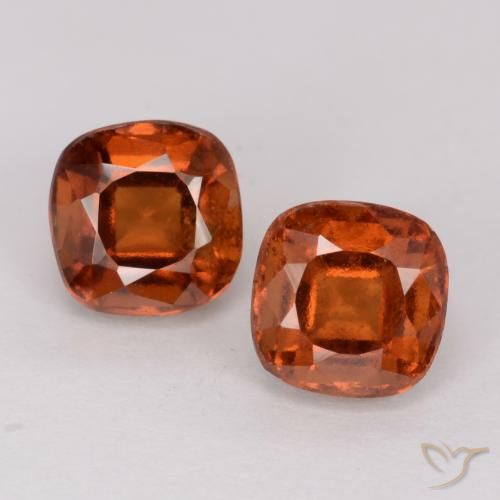 3.16ctw Naturale Arancione Ambra Granato hessonite, Cuscino, VS