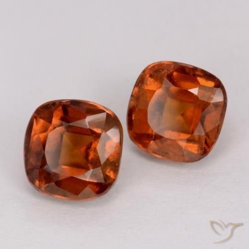 Gemme di Granato hessonite Arancione Ambra naturale da 3.16 ct, Cuscino, VS