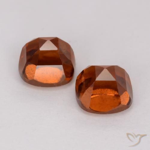 Gemme di Granato hessonite Arancione Ambra naturale da 3.16 ct, Cuscino, VS