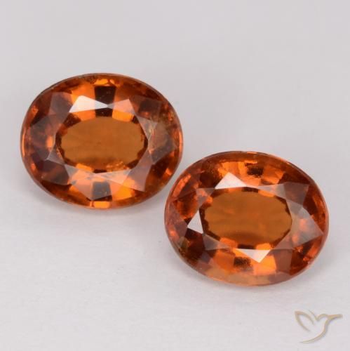 3.54ctw Naturale Arancio Medio Granato hessonite, Ovale, VS-SI
