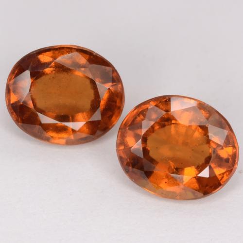 Granato essonite naturale arancione da 4,63 ct, taglio ovale, VS