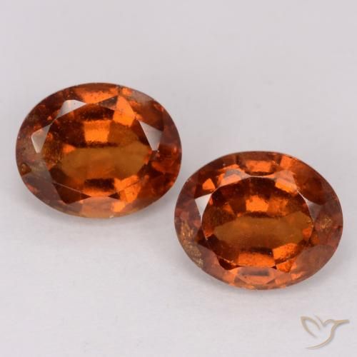 3.32ctw Naturale Arancione Ambra Granato hessonite, Ovale, VS-SI