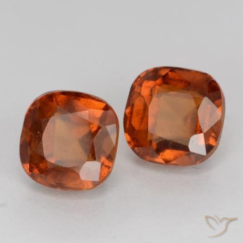 Gemme di Granato hessonite Arancione Ambra naturale da 3.30 ct, Cuscino, VS