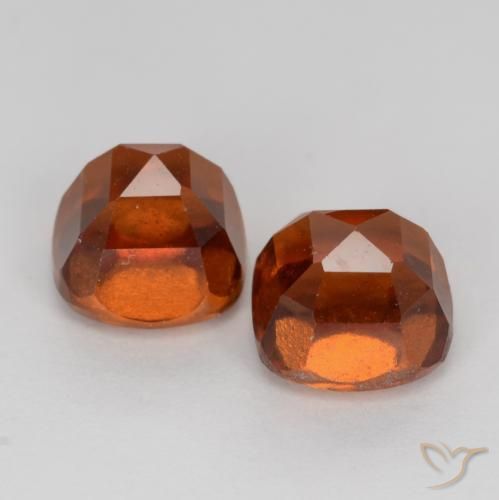 Gemme di Granato hessonite Arancione Ambra naturale da 3.30 ct, Cuscino, VS