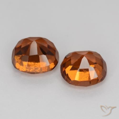 Granato essonite naturale arancione da 2,26 ct, taglio a cuscino, VS