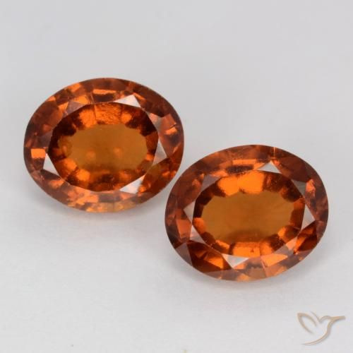 3.82ctw Naturale Arancione Ambra Granato hessonite, Ovale, VS-SI