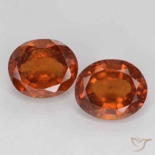 4.57ctw Naturale Arancione scuro Granato hessonite, Ovale, VS