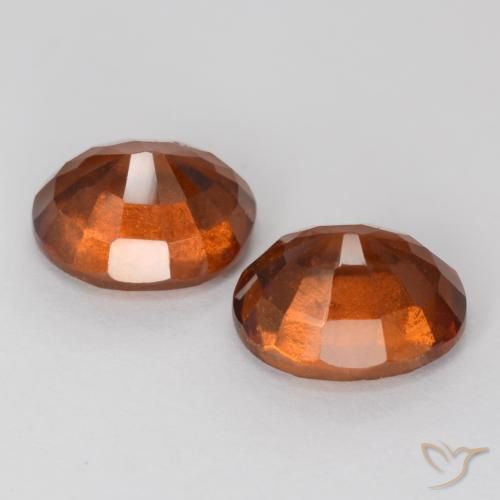 Gemme di Granato hessonite Arancione scuro naturale da 4.57 ct, Ovale, VS