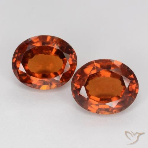 3.86ctw Naturale Arancione scuro Granato hessonite, Ovale, VS-SI
