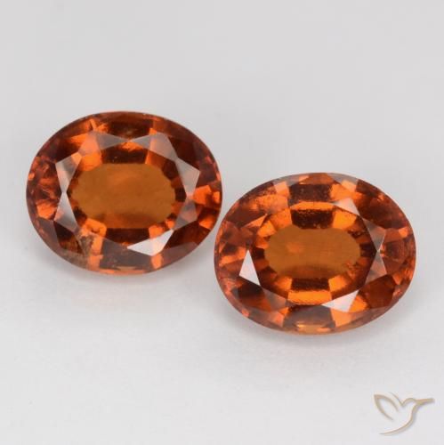 4.94ctw Naturale Arancio Medio Granato hessonite, Ovale, VS-SI