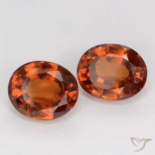 Gemme di Granato hessonite Arancio Medio naturale da 4.94 ct, Ovale, VS-SI