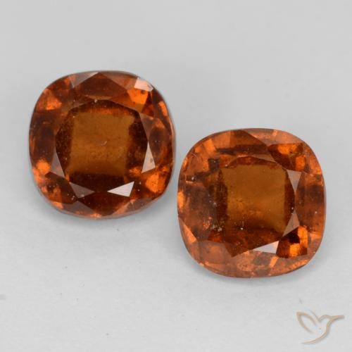 2.64ctw Naturale Arancione scuro Granato hessonite, Cuscino, VS