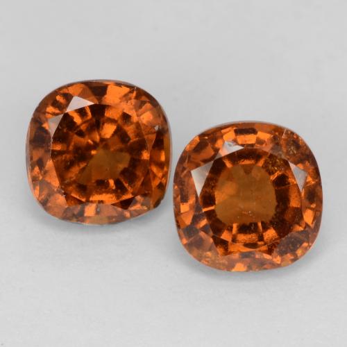 Granato essonite naturale arancione da 2,72 ct, taglio a cuscino, VS
