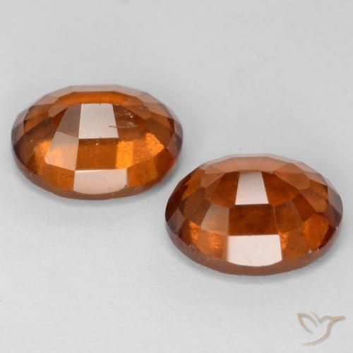 Gemme di Granato hessonite Arancione scuro naturale da 3.52 ct, Ovale, VS-SI