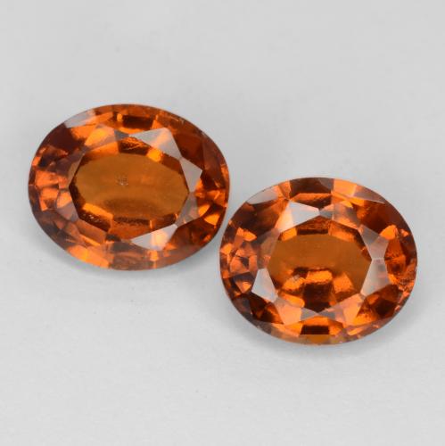 Gemme di Granato hessonite Arancione Ambra naturale da 3.11 ct, Taglio ovale, VS