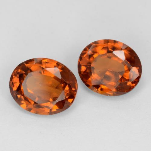 Gemme di Granato hessonite Arancione Ambra naturale da 3.11 ct, Taglio ovale, VS