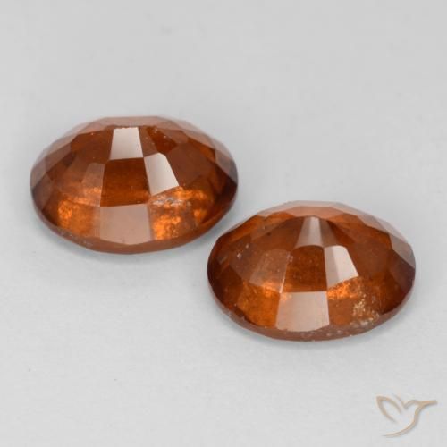 Gemme di Granato hessonite Arancione scuro naturale da 3.67 ct, Ovale, VS-SI