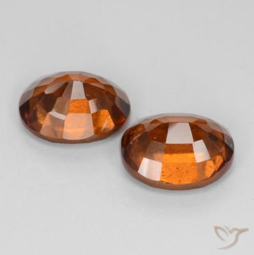 Gemme di Granato hessonite Arancione scuro naturale da 3.85 ct, Ovale, VS-SI