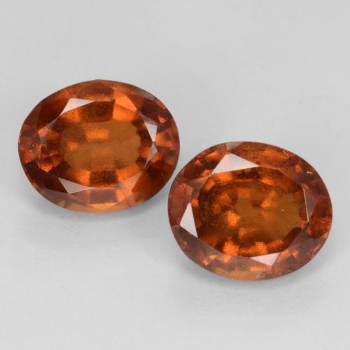Granato essonite naturale arancione da 4,86 ct, taglio ovale, VS