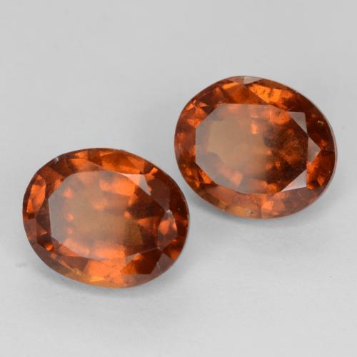 Granato essonite naturale arancione da 4,86 ct, taglio ovale, VS